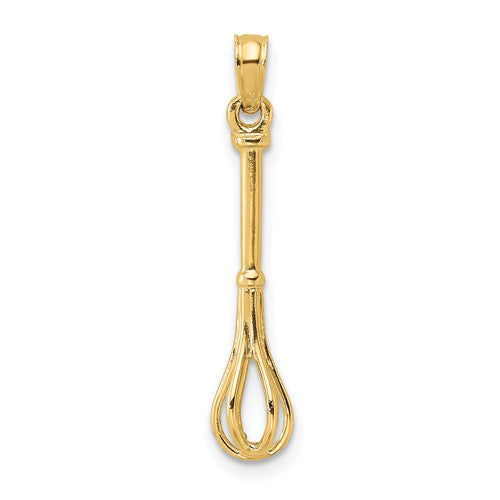 14k-3-d-polished-whisk-charm-SolomonJeweler-Wichita-KS-CustomJewelry
