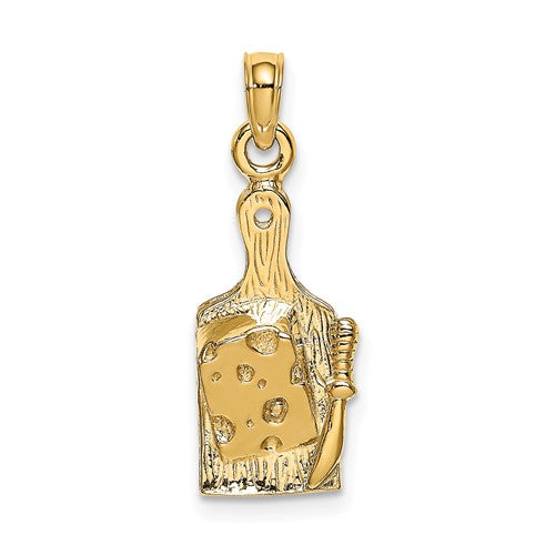 14k-cheese-board-w-knife-charm-SolomonJeweler-Wichita-KS-CustomJewelry