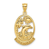 14k-puerto-rico-w-dolphin-sunset-scene-charm-SolomonJeweler-Wichita-KS-CustomJewelry