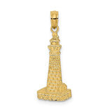 14k-flat-and-textured-lighthouse-charm-SolomonJeweler-Wichita-KS-CustomJewelry