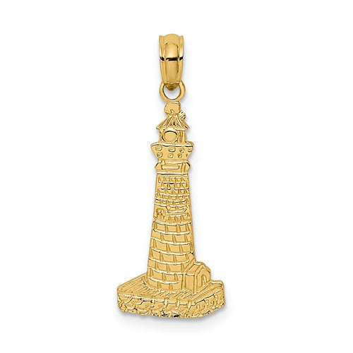 14k-flat-and-textured-lighthouse-charm-SolomonJeweler-Wichita-KS-CustomJewelry