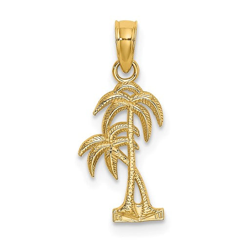 14k-textured-double-palm-tree-charm-SolomonJeweler-Wichita-KS-CustomJewelry