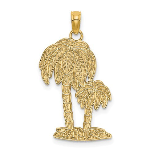 14k-2-d-textured-double-palm-trees-charm-SolomonJeweler-Wichita-KS-CustomJewelry