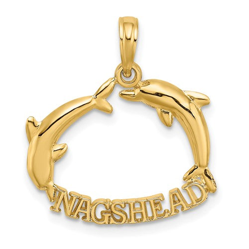 14k-polished-nags-head-w-jumping-dolphins-charm-SolomonJeweler-Wichita-KS-CustomJewelry