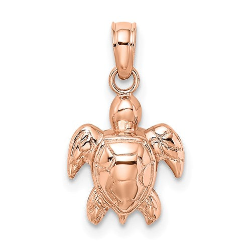 14k-rose-gold-textured-mini-sea-turtle-charm-SolomonJeweler-Wichita-KS-CustomJewelry