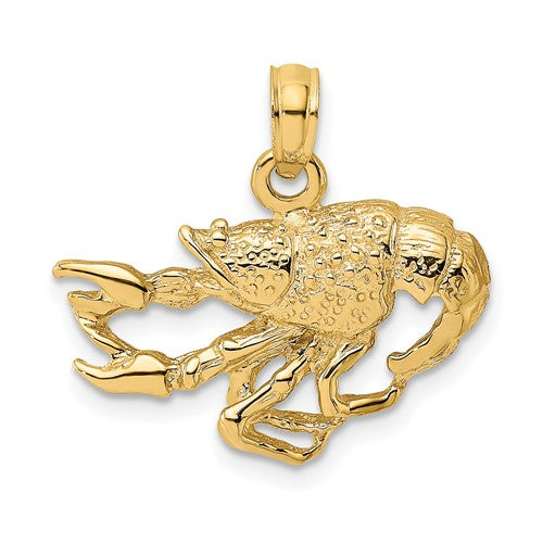 14k-textured-crawfish-charm-SolomonJeweler-Wichita-KS-CustomJewelry