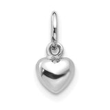 14k-white-gold-solid-polished-3d-heart-charm-SolomonJeweler-Wichita-KS-CustomJewelry