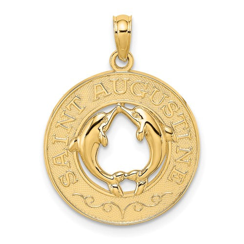 14k-saint-augustine-w-dolphins-circle-charm-SolomonJeweler-Wichita-KS-CustomJewelry