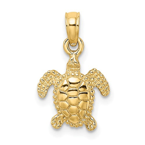 14k-3-d-mini-sea-turtle-charm-SolomonJeweler-Wichita-KS-CustomJewelry