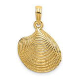 14k-textured-clam-shell-charm-SolomonJeweler-Wichita-KS-CustomJewelry