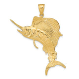 14k-3-d-polished-textured-sailfish-charm-SolomonJeweler-Wichita-KS-CustomJewelry