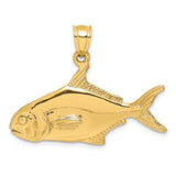 14k-3-d-polished-pompano-fish-charm-SolomonJeweler-Wichita-KS-CustomJewelry