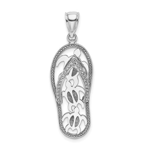 14k-white-gold-triple-turtle-flip-flop-charm-SolomonJeweler-Wichita-KS-CustomJewelry