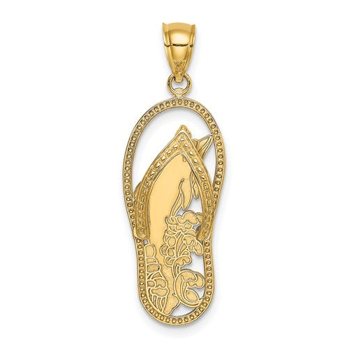 14k-polished-dolphin-flip-flop-charm-SolomonJeweler-Wichita-KS-CustomJewelry