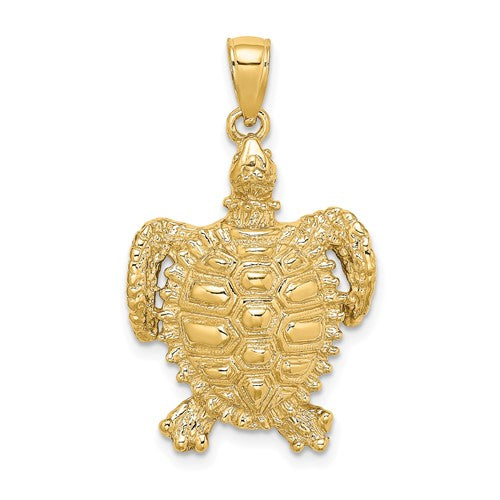 14k-sea-turtle-with-spiny-shell-charm-SolomonJeweler-Wichita-KS-CustomJewelry