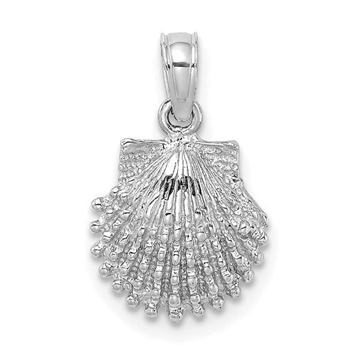 14k-white-gold-textured-scallop-shell-charm-SolomonJeweler-Wichita-KS-CustomJewelry