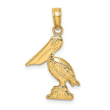 14k-3-d-pelican-standing-charm-SolomonJeweler-Wichita-KS-CustomJewelry