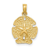 14k-polished-sand-dollar-charm-SolomonJeweler-Wichita-KS-CustomJewelry