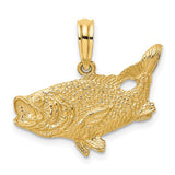 14k-2-d-bass-fish-w-tail-up-charm-SolomonJeweler-Wichita-KS-CustomJewelry