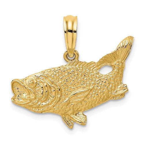 14k-2-d-bass-fish-w-tail-up-charm-SolomonJeweler-Wichita-KS-CustomJewelry