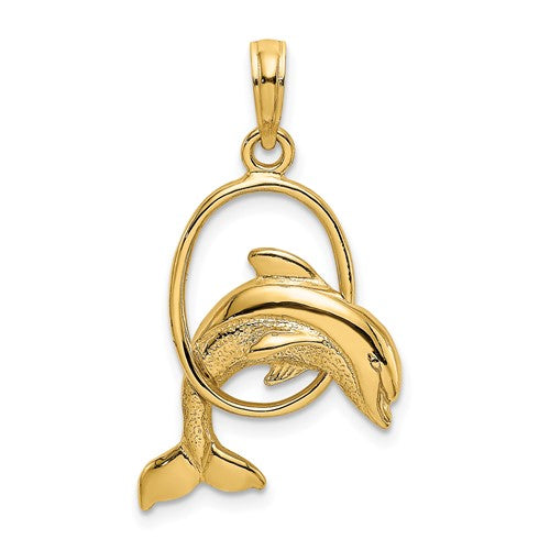 14k-polished-dolphin-jumping-through-hoop-charm-SolomonJeweler-Wichita-KS-CustomJewelry