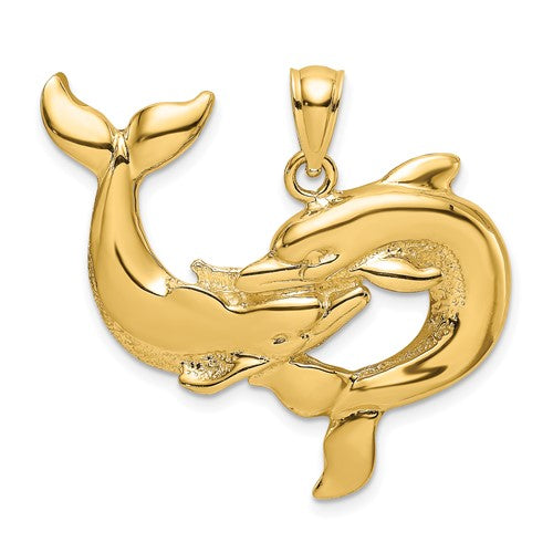 14k-polished-two-dolphins-together-charm-SolomonJeweler-Wichita-KS-CustomJewelry