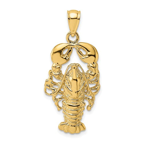 14k-textured-maine-lobster-charm-SolomonJeweler-Wichita-KS-CustomJewelry