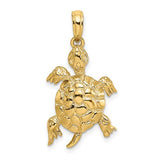 14k-polished-and-textured-turtle-charm-SolomonJeweler-Wichita-KS-CustomJewelry