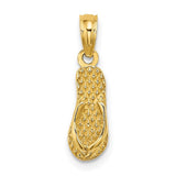 14k-3d-rehoboth-single-flip-flop-charm-SolomonJeweler-Wichita-KS-CustomJewelry