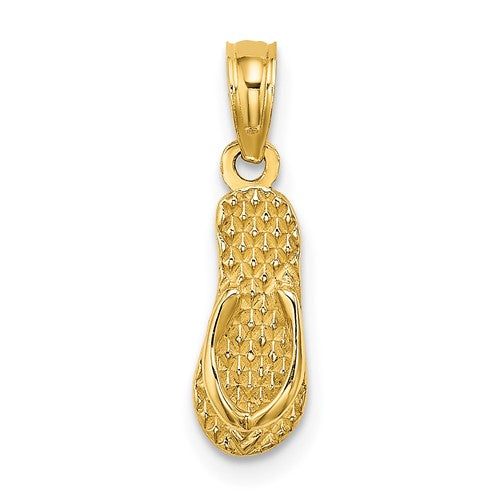 14k-3d-rehoboth-single-flip-flop-charm-SolomonJeweler-Wichita-KS-CustomJewelry