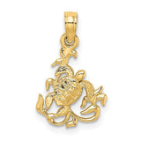 14k-textured-mini-sea-turtle-and-kelp-charm-SolomonJeweler-Wichita-KS-CustomJewelry