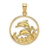 14k-double-dolphins-in-circle-charm-SolomonJeweler-Wichita-KS-CustomJewelry