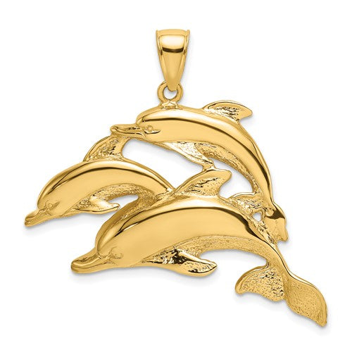 14k-2-d-three-dolphins-charm-SolomonJeweler-Wichita-KS-CustomJewelry