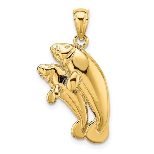 14k-2-d-polished-two-manatees-charm-SolomonJeweler-Wichita-KS-CustomJewelry