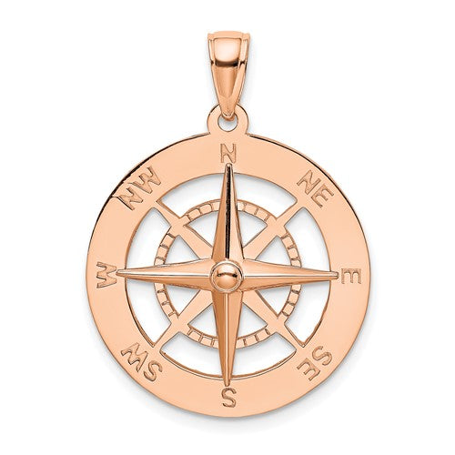14k-rose-gold-nautical-compass-pendant-SolomonJeweler-Wichita-KS-CustomJewelry