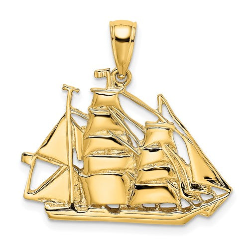 14k-2-d-polished-sailing-ship-charm-SolomonJeweler-Wichita-KS-CustomJewelry
