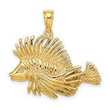 14k-2-d-polished-textured-lion-fish-charm-SolomonJeweler-Wichita-KS-CustomJewelry