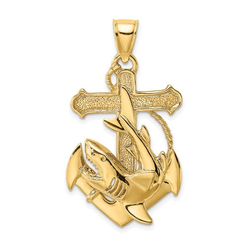 14k-2-d-anchor-with-shark-charm-SolomonJeweler-Wichita-KS-CustomJewelry