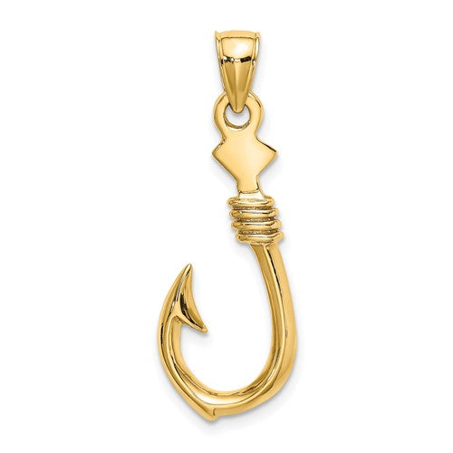 14k-3-d-large-fish-hook-with-rope-charm-SolomonJeweler-Wichita-KS-CustomJewelry