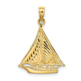 14k-polished-and-textured-sailboat-charm-SolomonJeweler-Wichita-KS-CustomJewelry