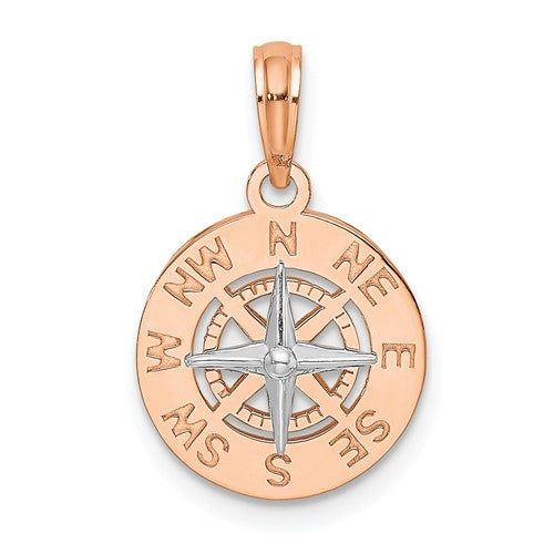 14k-rose-and-white-gold-mini-nautical-compass-pendant-SolomonJeweler-Wichita-KS-CustomJewelry