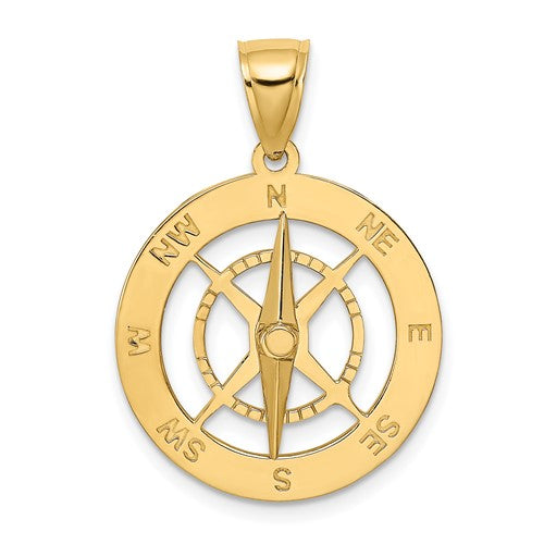 14k-nautical-compass-with-moveable-needle-charm-SolomonJeweler-Wichita-KS-CustomJewelry