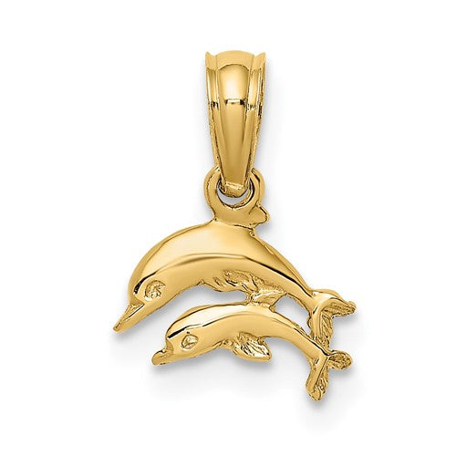 14k-2-d-mini-double-dolphins-swimming-charm-SolomonJeweler-Wichita-KS-CustomJewelry