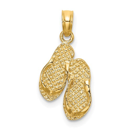 14k-sanibel-island-double-flip-flop-charm-SolomonJeweler-Wichita-KS-CustomJewelry