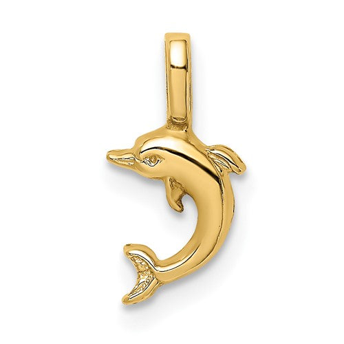 14k-mini-jumping-dolphin-with-fixed-bail-charm-SolomonJeweler-Wichita-KS-CustomJewelry
