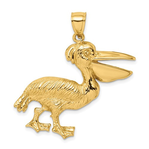 14k-textured-pelican-charm-SolomonJeweler-Wichita-KS-CustomJewelry
