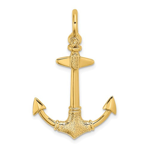 14k-3-d-textured-anchor-charm-SolomonJeweler-Wichita-KS-CustomJewelry