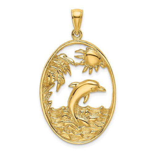 14k-dolphin-jumping-in-ocean-scene-charm-SolomonJeweler-Wichita-KS-CustomJewelry