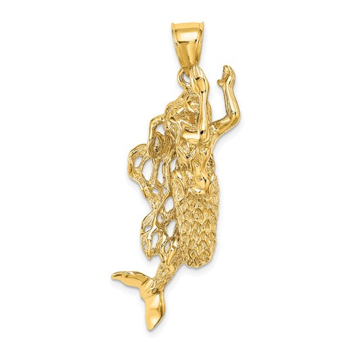 14k-3-d-textured-large-mermaid-charm-SolomonJeweler-Wichita-KS-CustomJewelry