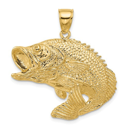 14k-2-d-bass-fish-jumping-charm-SolomonJeweler-Wichita-KS-CustomJewelry